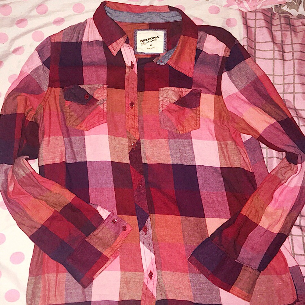Arizona Jeans Co. Red Plaid Flannel
